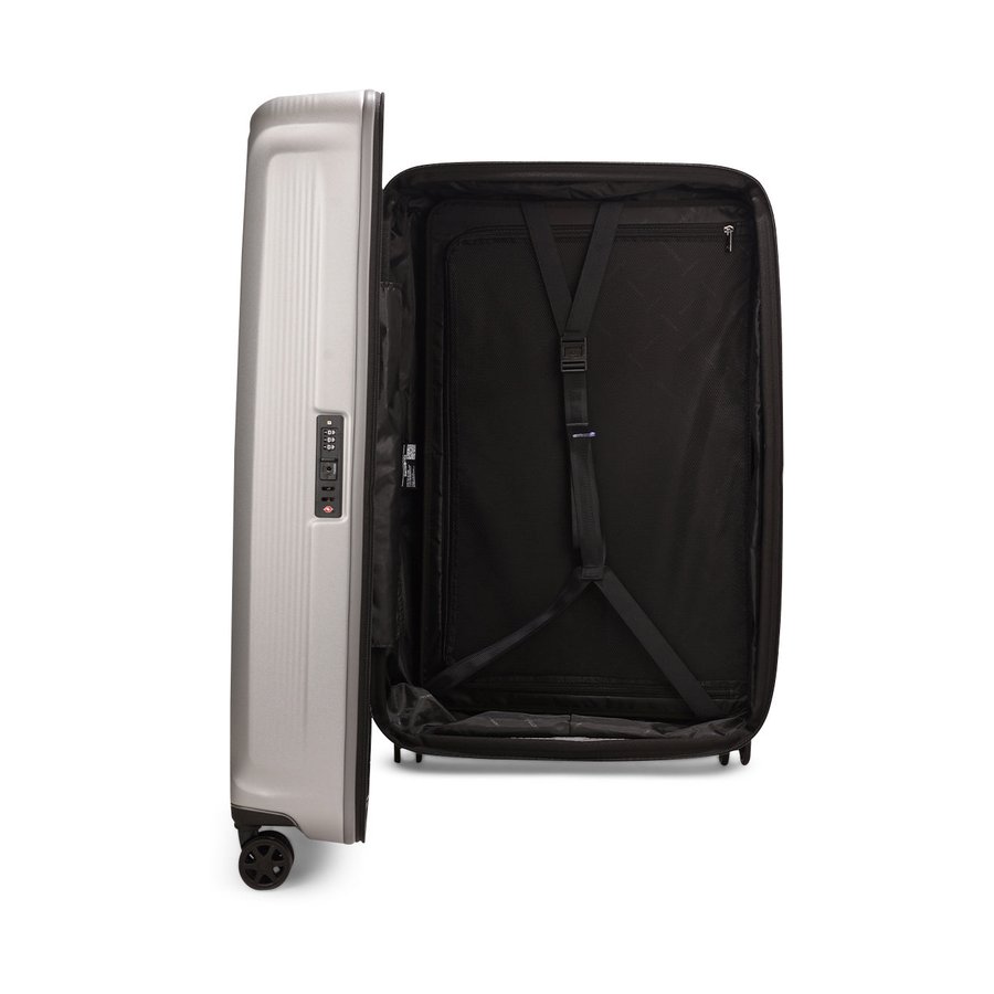 Samsonite Nuon 81cm Hardside Checked Suitcase Matte Silver Matte Silver