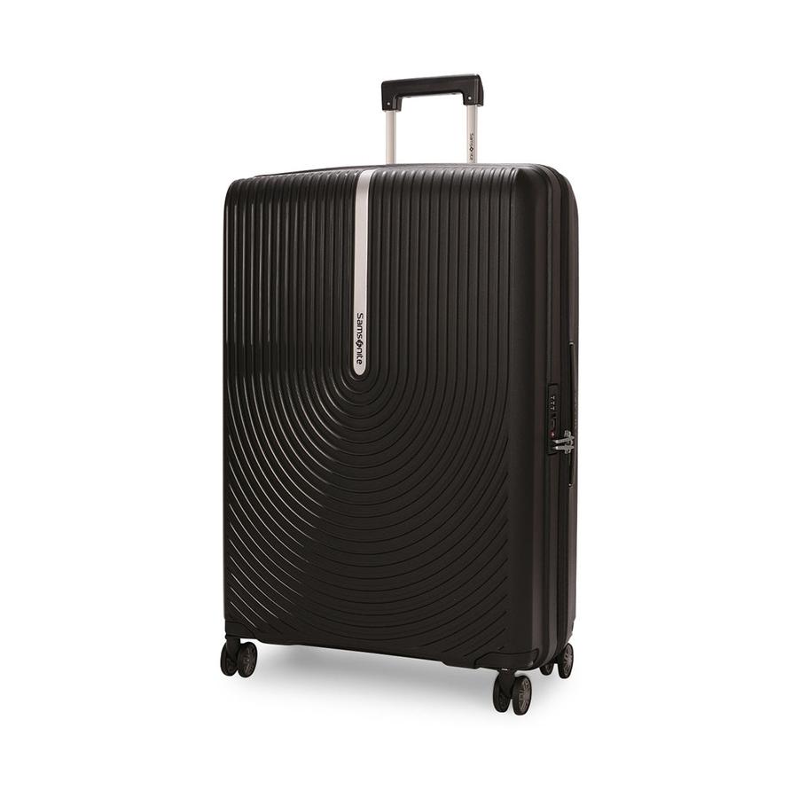 Samsonite Hi-Fi 75cm Hardside Checked Suitcase Black Black