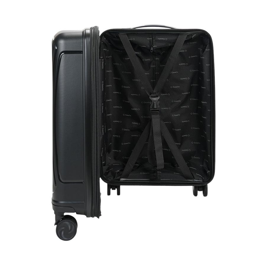 Caselite Quest 56cm Hardside Carry-On Suitcase Black Black