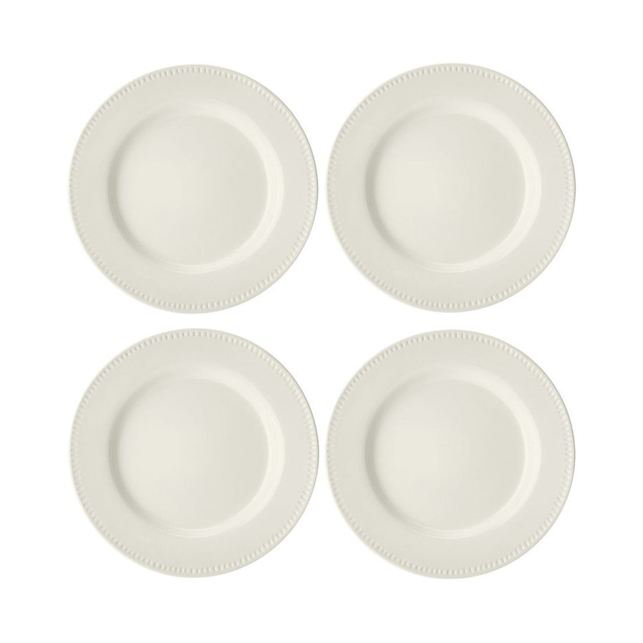Mikasa Cranborne 27cm Stoneware Dinner Plates (Set of 4) Cream Cream