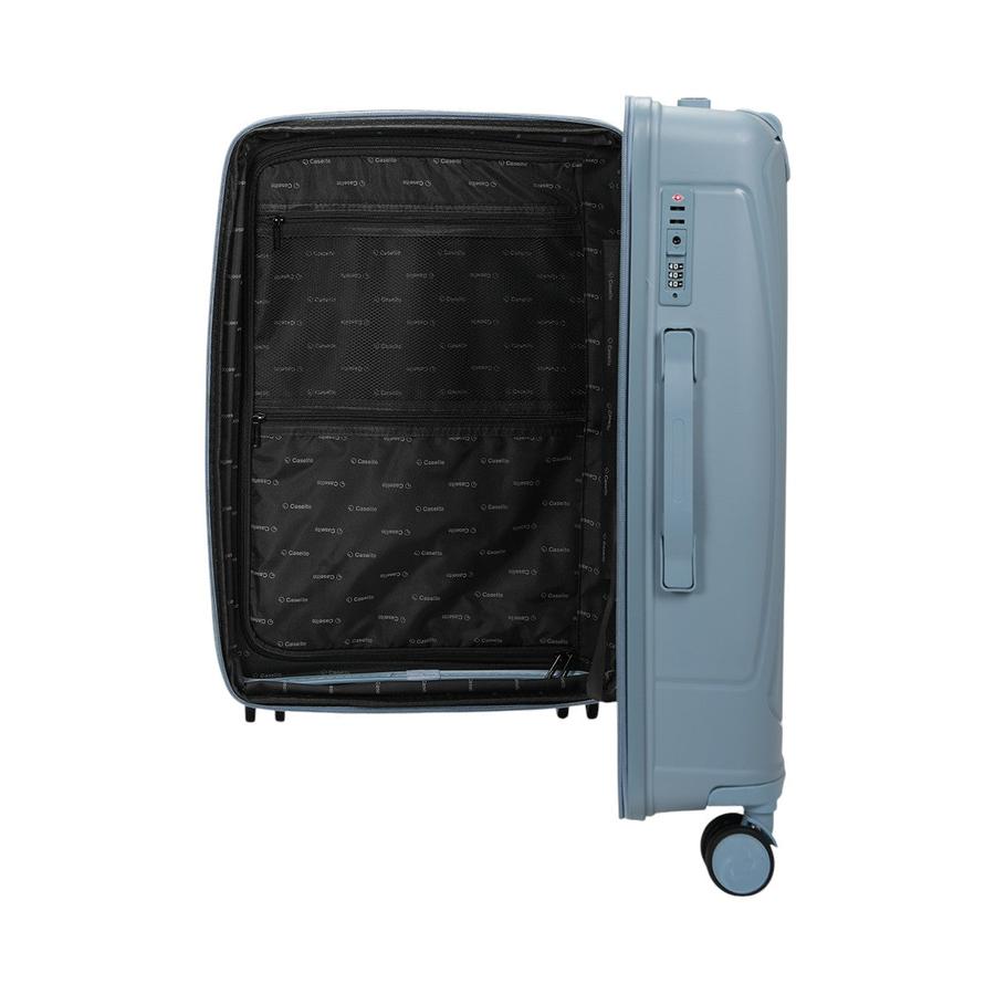 Caselite Quest 65cm Hardside Checked Suitcase Steel Blue Steel Blue