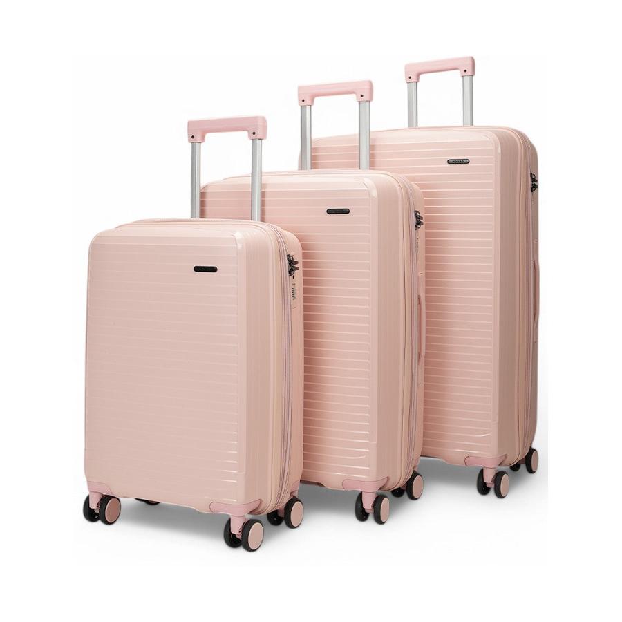 Nomad Venture 56cm, 65cm & 75cm Hardside Luggage Set Pink Pink