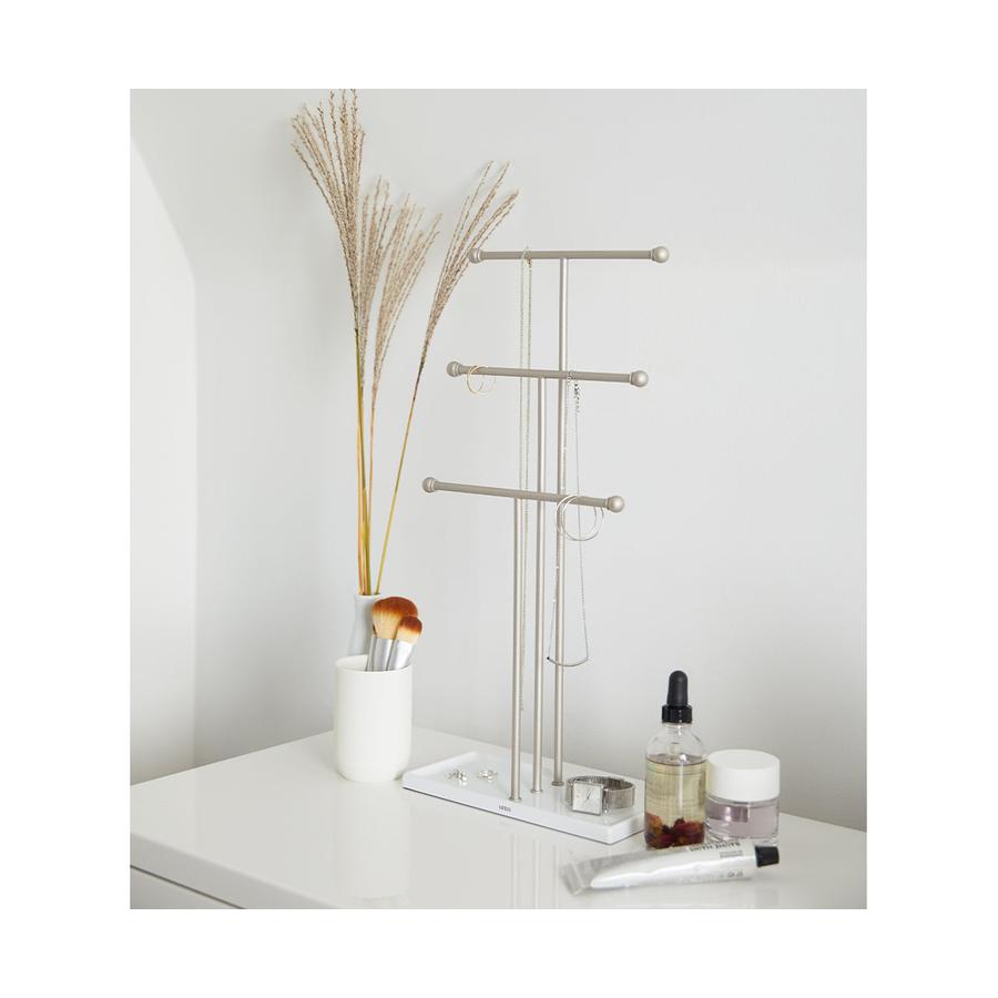 Umbra Trigem Jewellery Stand Organiser White/Nickel White/Nickel