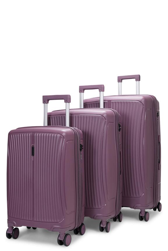 Nomad Quest 56cm, 65cm & 75cm Hardside Luggage Set Purple