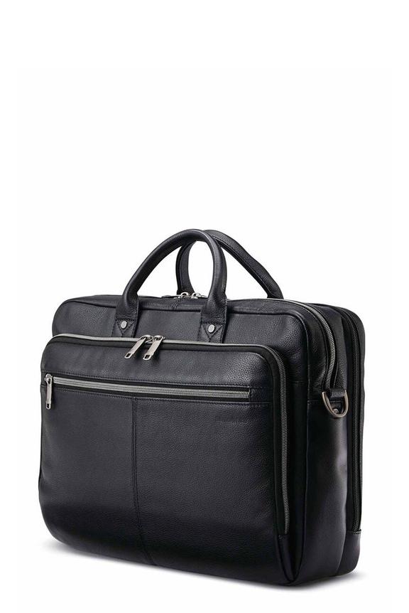 Samsonite Classic Leather Toploader Briefcase Black