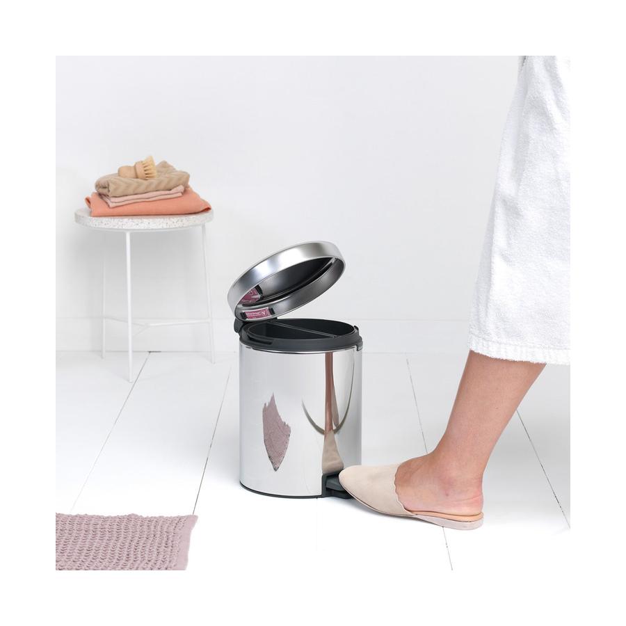 Brabantia NewIcon Pedal Bin (2 x 2L) Brilliant Steel Brilliant Steel