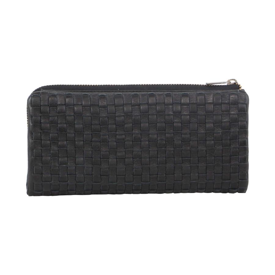 Pierre Cardin Sophia Women's Rustic Leather Wallet Black Black