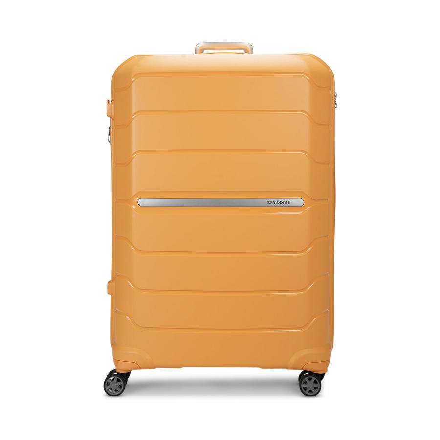 Samsonite Oc2lite 81cm Hardside Checked Suitcase Honey Gold Honey Gold