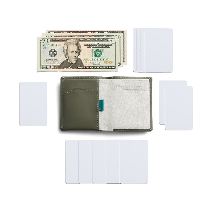 Bellroy RFID Note Sleeve Leather Wallet Willow Willow