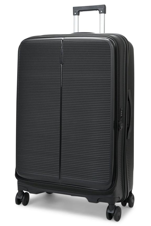 Caselite Venture 76cm Top Open Hardside Checked Suitcase Black