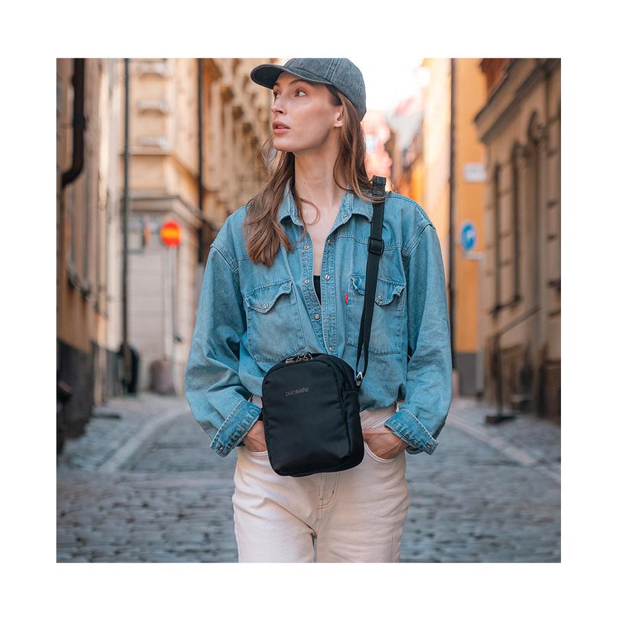 Pacsafe V Anti-Theft Companion Crossbody Jet Black Jet Black