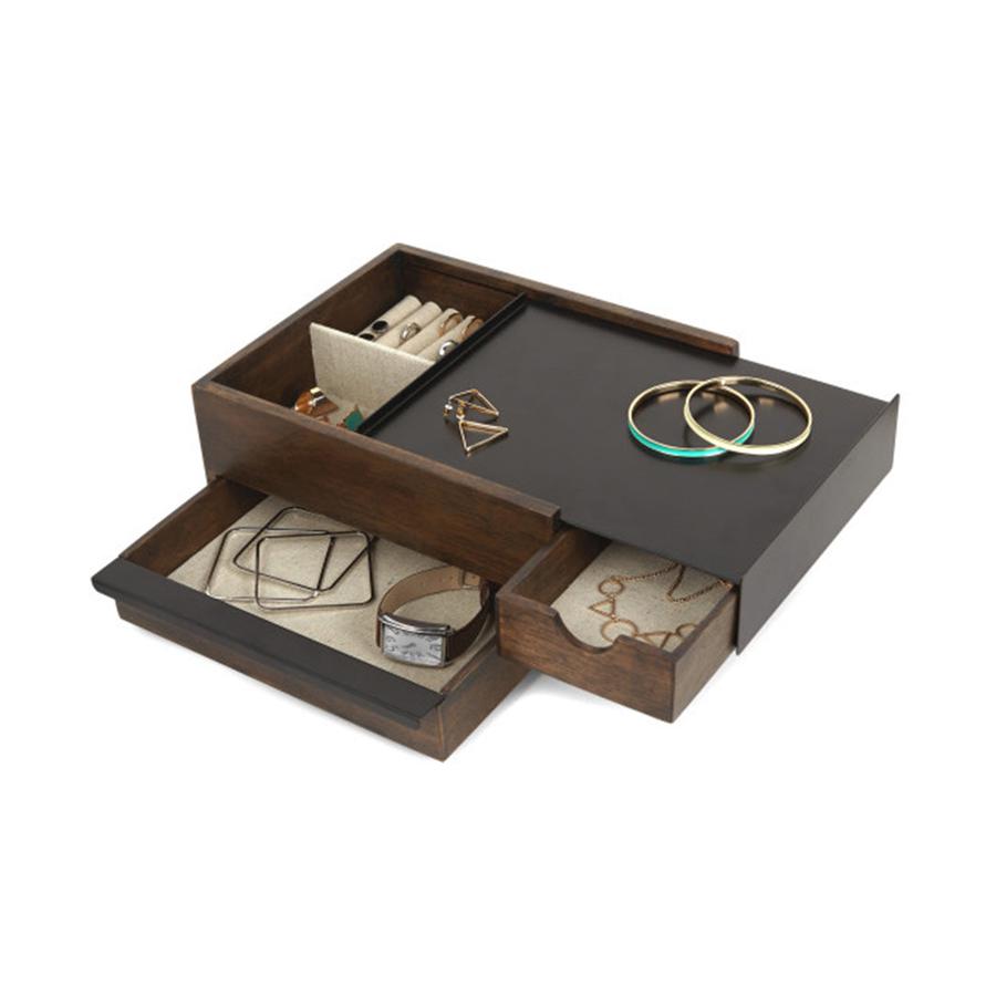 Umbra Stowit Jewellery Box Black/Walnut Black/Walnut