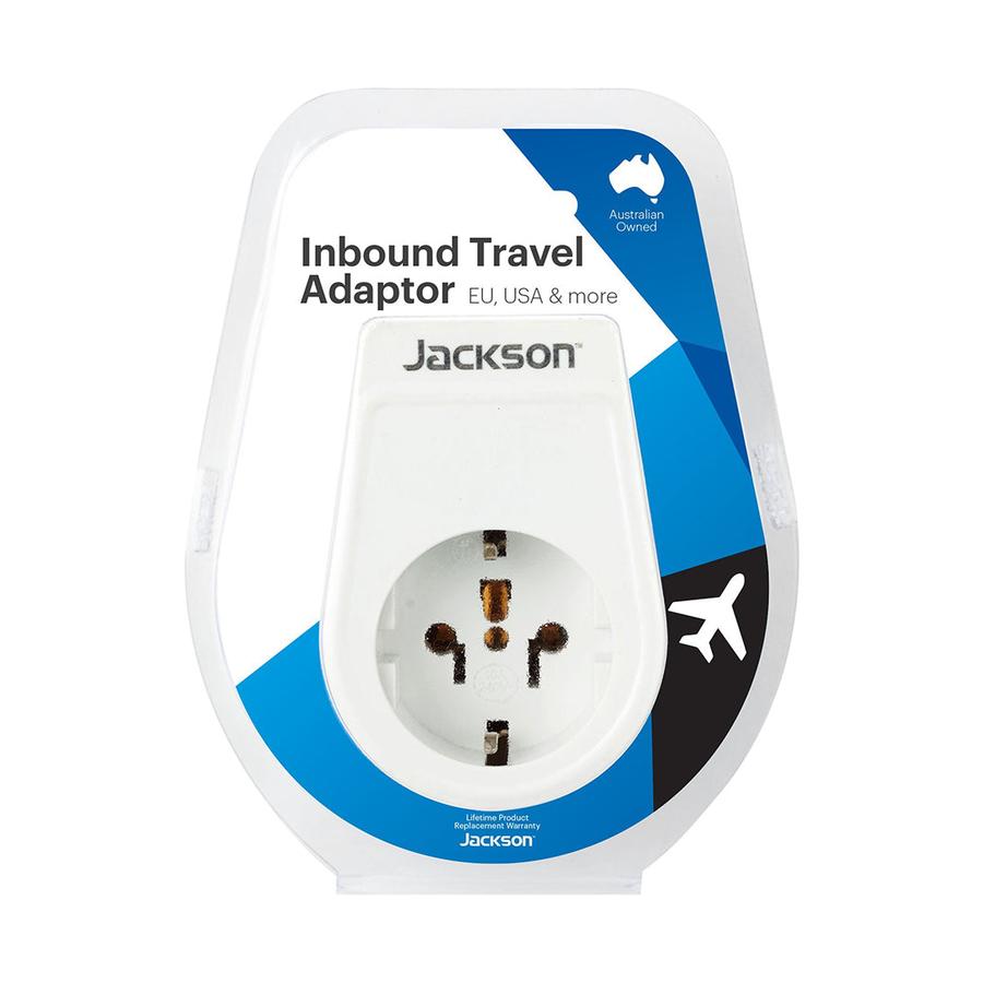 Jackson Inbound Slim Travel Adapter - USA & EU White White