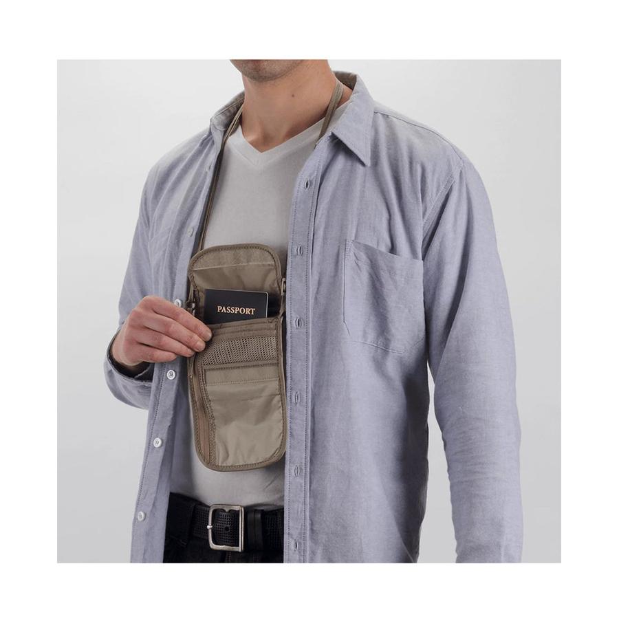 Eagle Creek Undercover Neck Wallet DLX Khaki Khaki