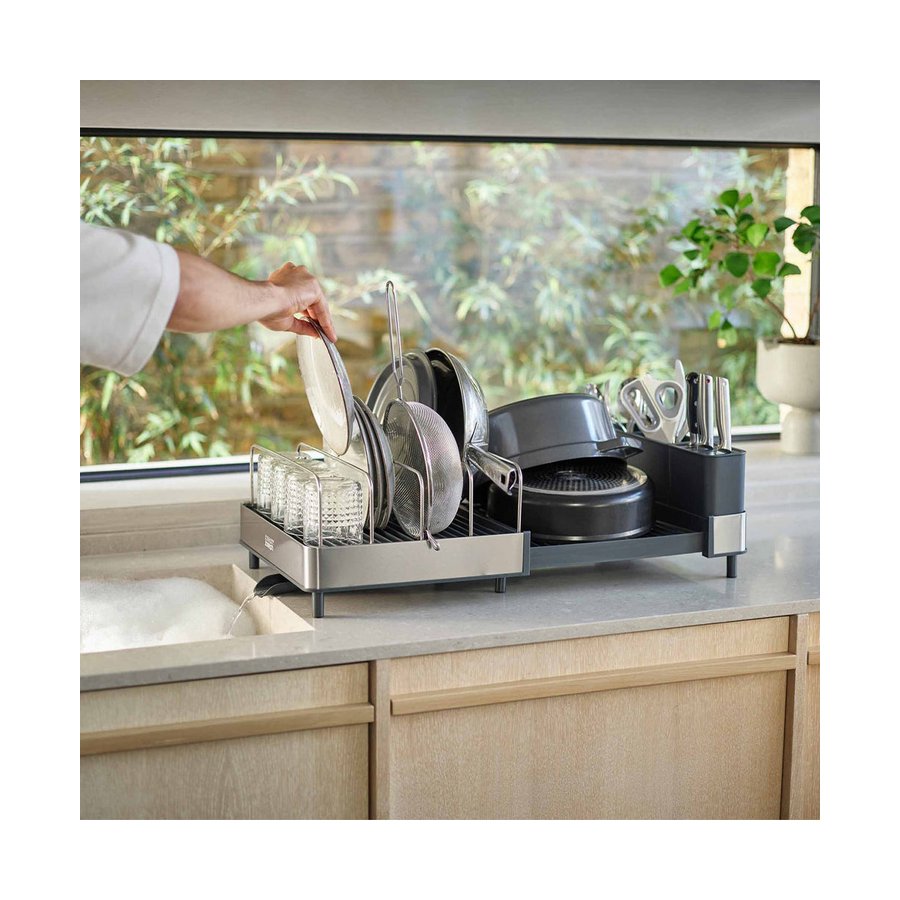 Joseph Joseph Extend Max Expandable Dish Drainer Stainless Steel Stainless Steel