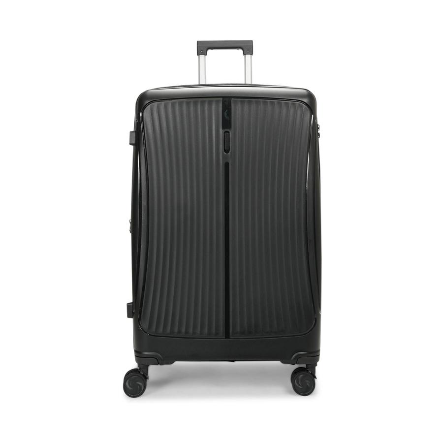 Caselite Quest 75cm Hardside Checked Suitcase Black Black