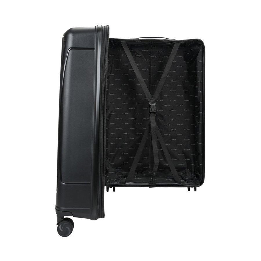 Caselite Quest 75cm Hardside Checked Suitcase Black Black