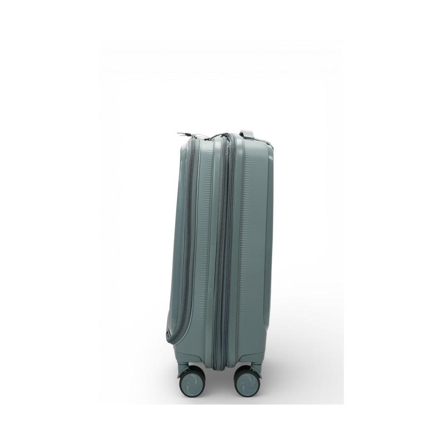 Caselite Venture 57cm Top Open Hardside Carry-On Suitcase Grey Green Grey Green