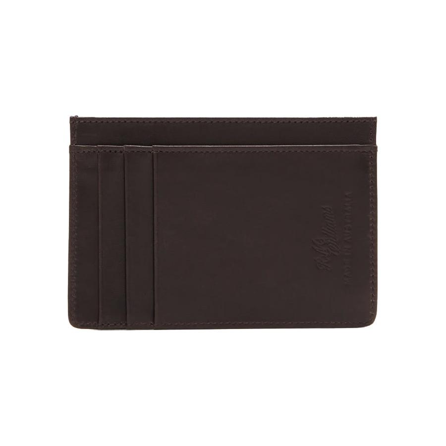 RM Williams Singleton Vertical Card Holder Wallet Dark Brown Dark Brown