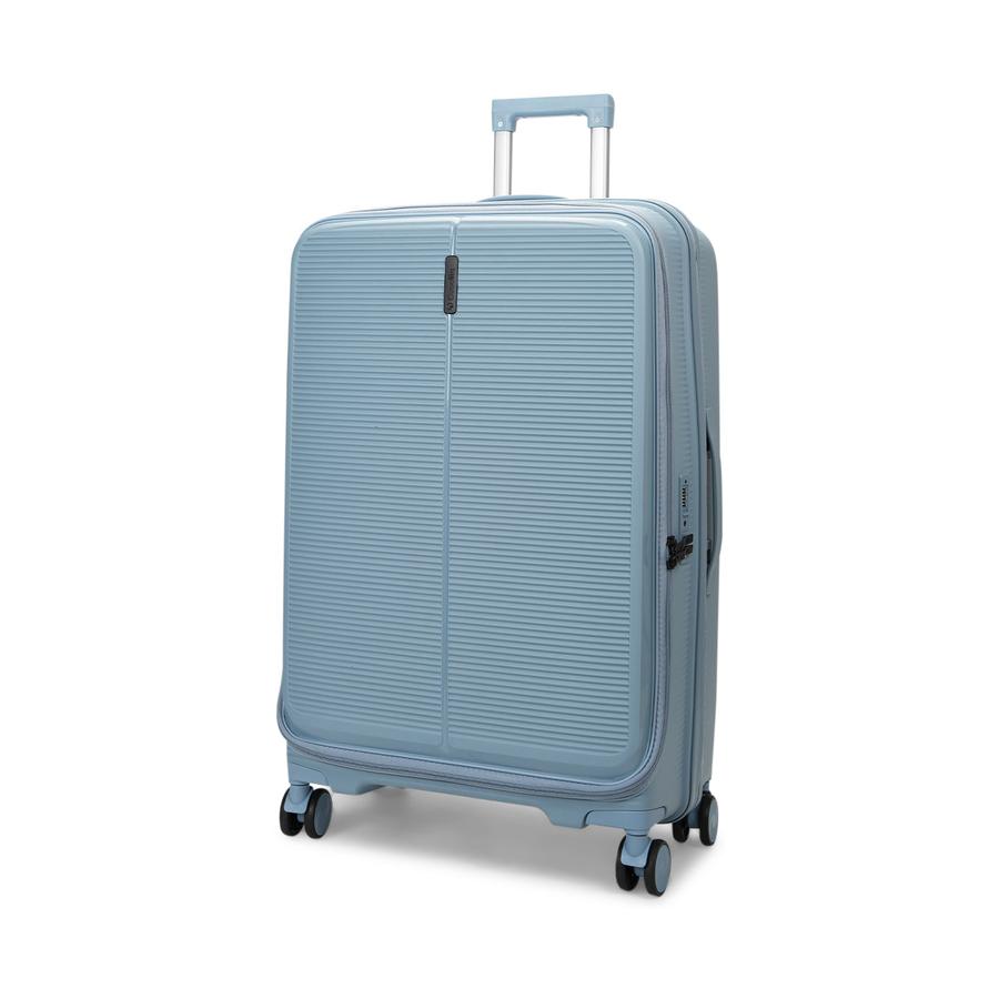 Caselite Venture 57cm, 66cm & 76cm Top Open Hardside Luggage Set Grey Blue Grey Blue