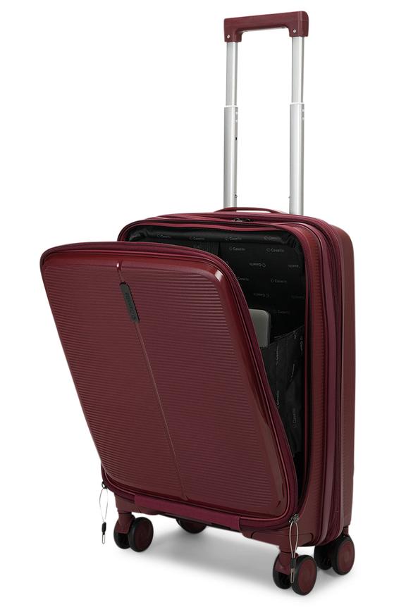 Caselite Venture 57cm Top Open Hardside Carry-On Suitcase Dark Red