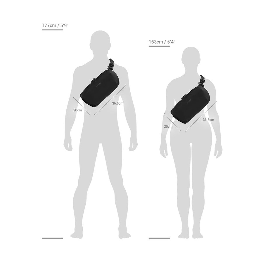 Pacsafe V Anti-Theft Urban Sling Black Black