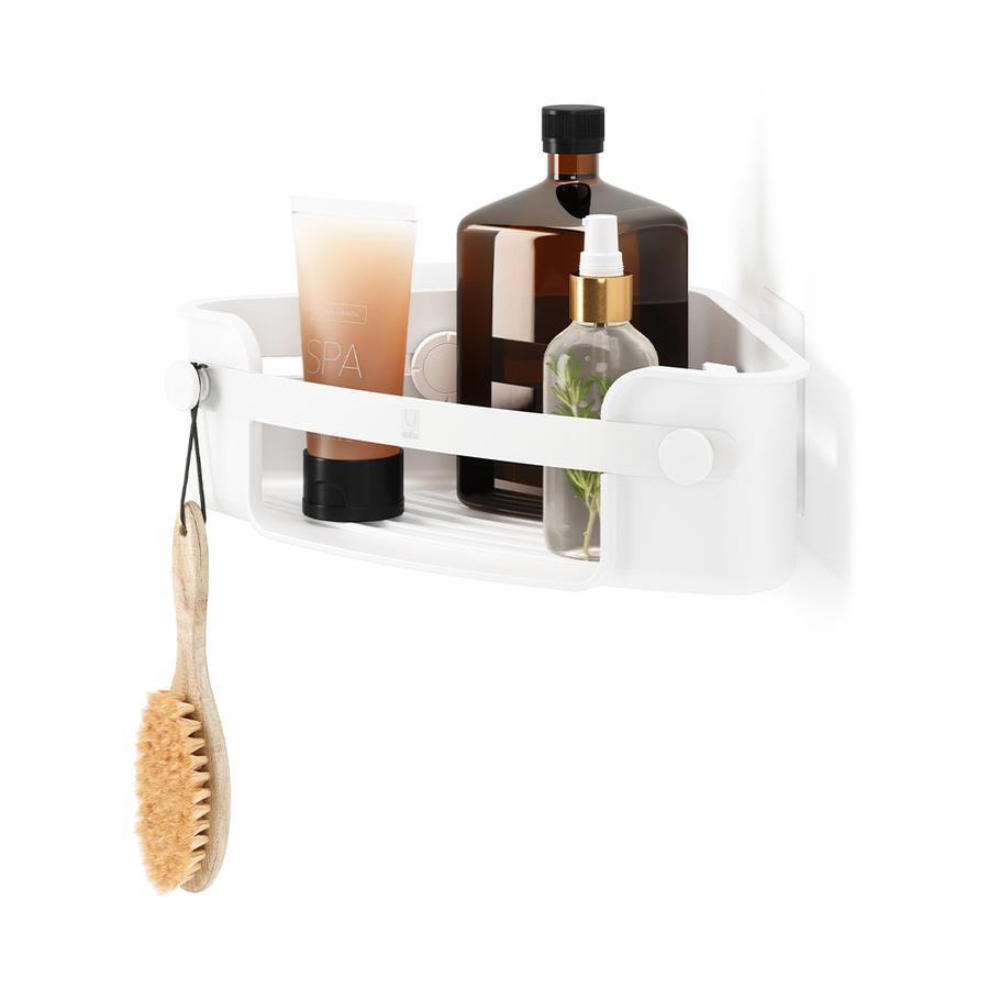 Umbra Flex Adhesive Corner Bin White White