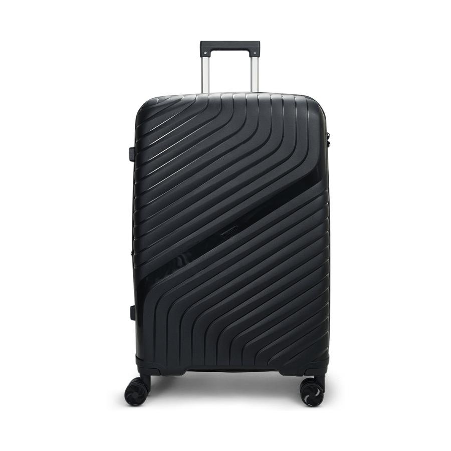Nomad Journey 75cm Hardside Checked Suitcase Black Black