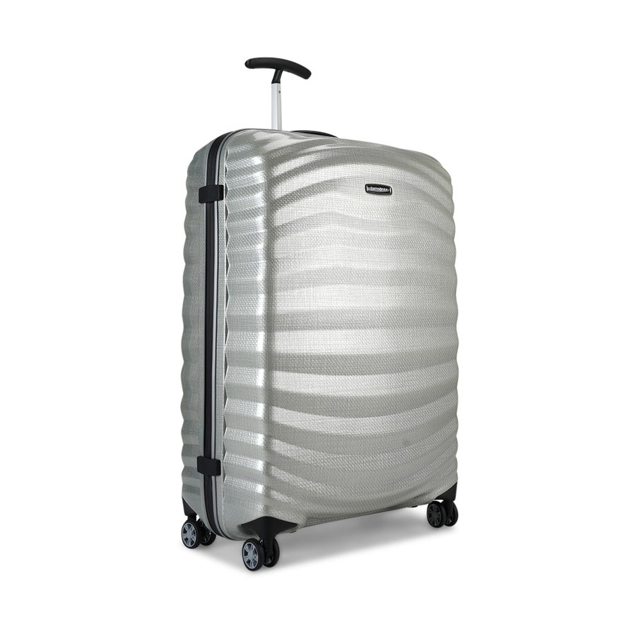 Samsonite Lite-Shock Sport 75cm CURV Checked Suitcase Silver Silver