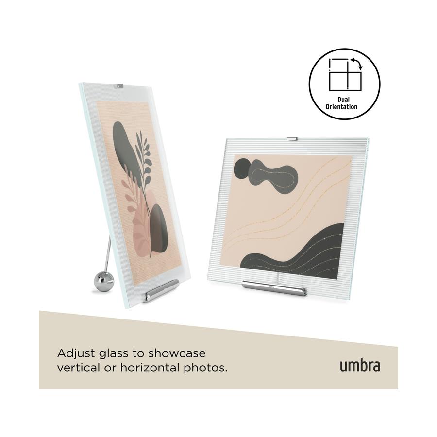 Umbra Flute 20 x 25cm Picture Frame Chrome Chrome