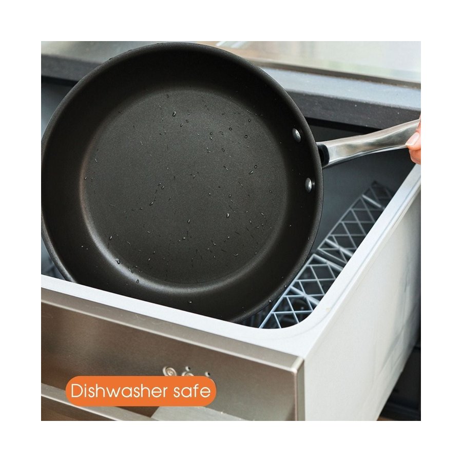 Raco Contemporary Non-Stick Induction 30cm/4.5L Covered Saute Black Black