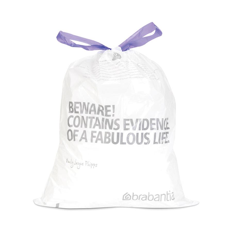 Brabantia PerfectFit Bags Code D (15-20L) Pack of 20 White White