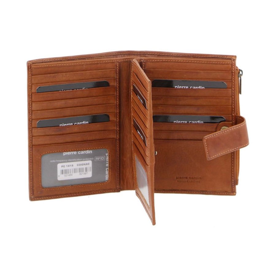 Pierre Cardin Athena Ladies Italian Leather RFID Wallet Cognac Cognac