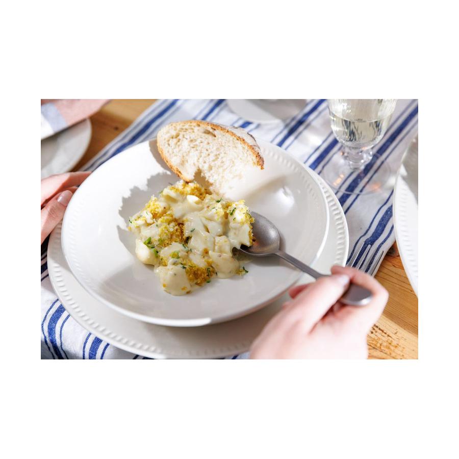Mikasa Cranborne 24cm Stoneware Pasta Bowls (Set of 4) Cream Cream
