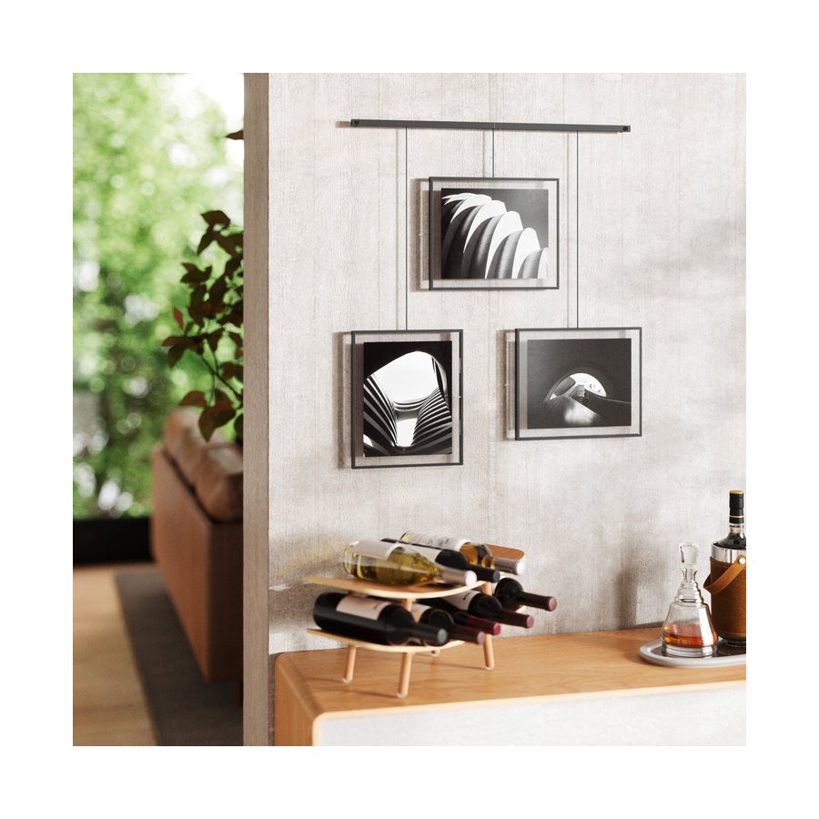 Umbra Exhibit 13 x 18cm Wall Picture Frames (Set of 3) Black Black