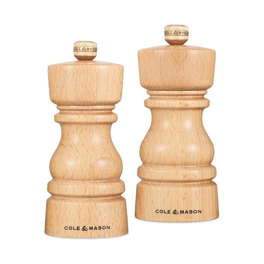 Cole & Mason London Mills Gift Set - 13cm Natural Beech Natural Beech