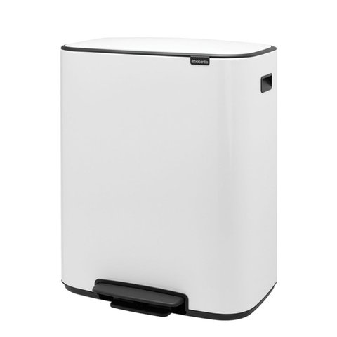 Brabantia Bo Pedal Bin (2 x 30L) White