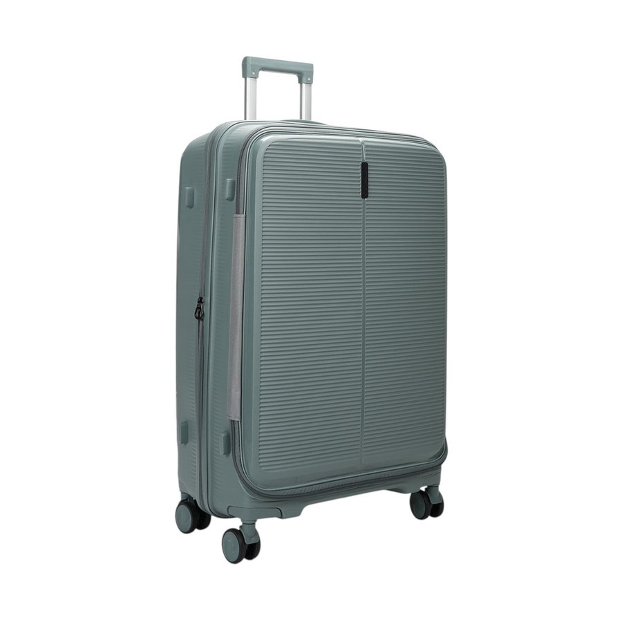 Caselite Venture 76cm Top Open Hardside Checked Suitcase Grey Green Grey Green