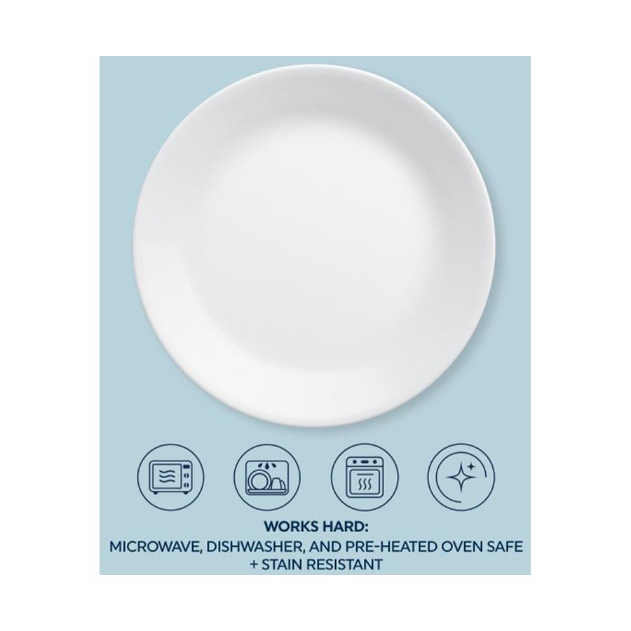 Corelle Winter Frost 12 Piece Dinner Set White White