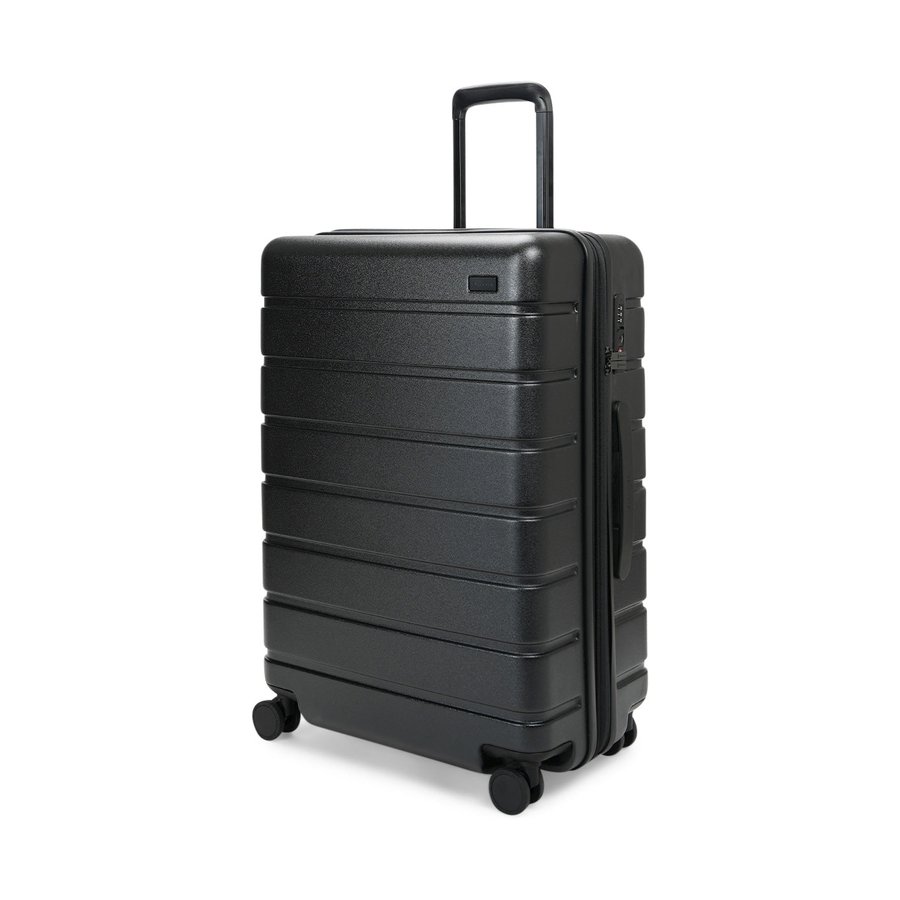 Explorer Arlo Pro 65cm Hardside Expandable Checked Suitcase Black Black