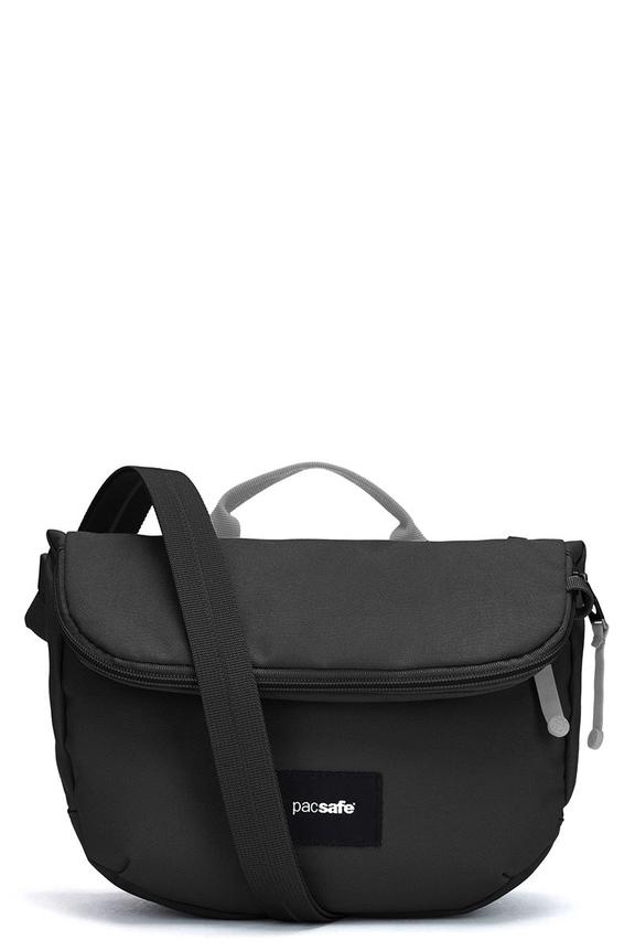 Pacsafe GO Anti-Theft Recycled Saddle Crossbody Bag Jet Black