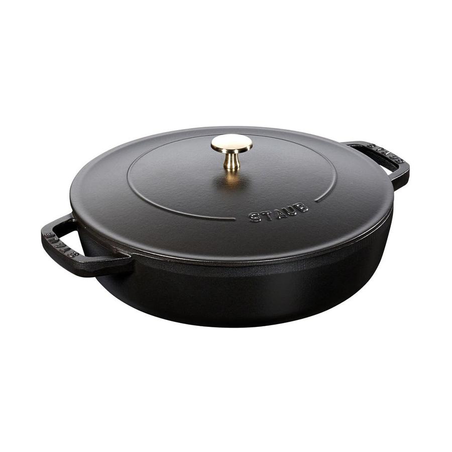Staub 26cm (3.3L) Saute Pan Chistera Black Black
