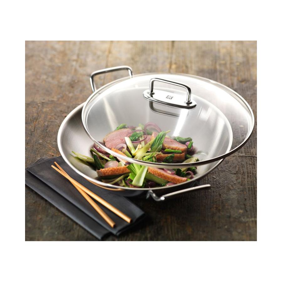 Zwilling 32cm Wok 2 Side Handles Stainless Steel Stainless Steel