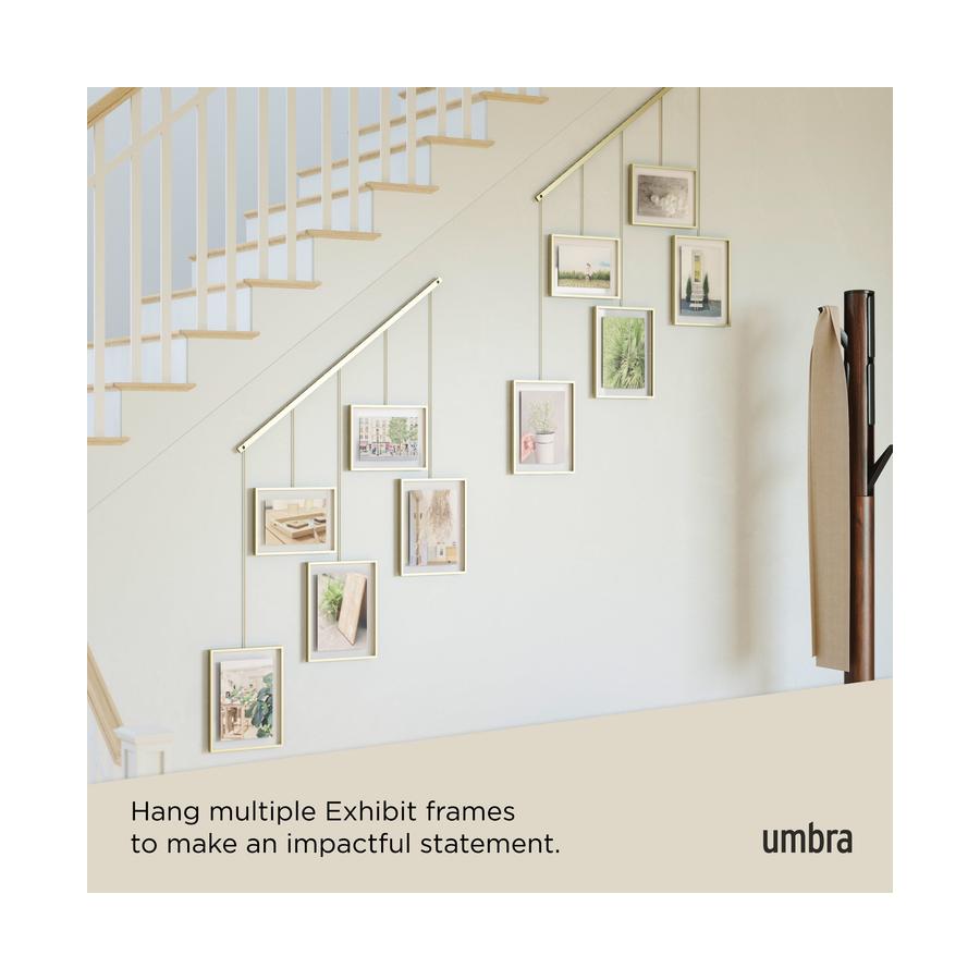 Umbra Exhibit Wall Picture Frames (Set of 5) Matte Brass Matte Brass