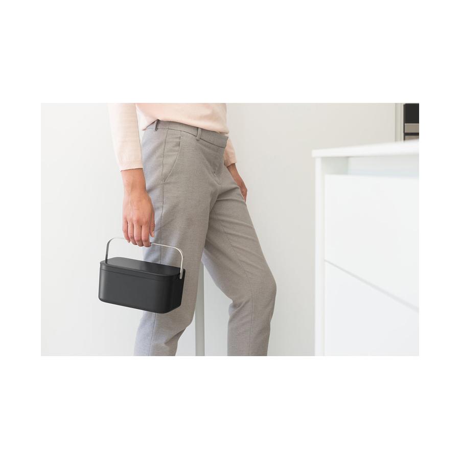 Brabantia Food Waste Caddy Dark Grey Dark Grey