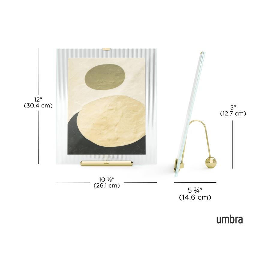 Umbra Flute 20 x 25cm Picture Frame Brass Brass