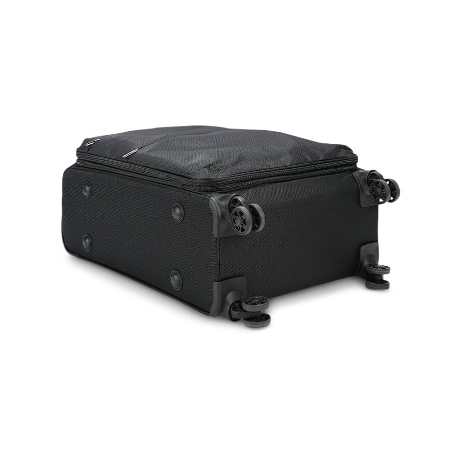 Caselite Ultra 69cm Softside Checked Suitcase Black Black