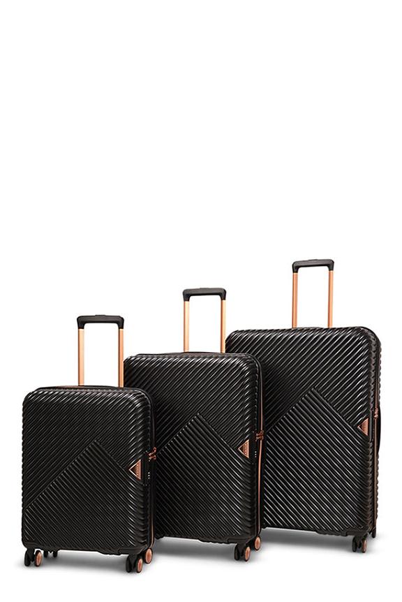 Saben Going Places 55cm, 66cm & 76cm Hardside Luggage Set Black