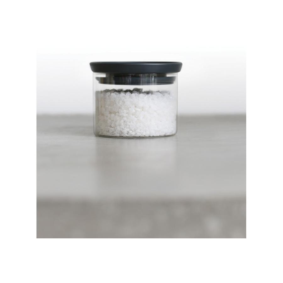 Brabantia Stackable Glass Jar (300ml) Dark Grey Dark Grey