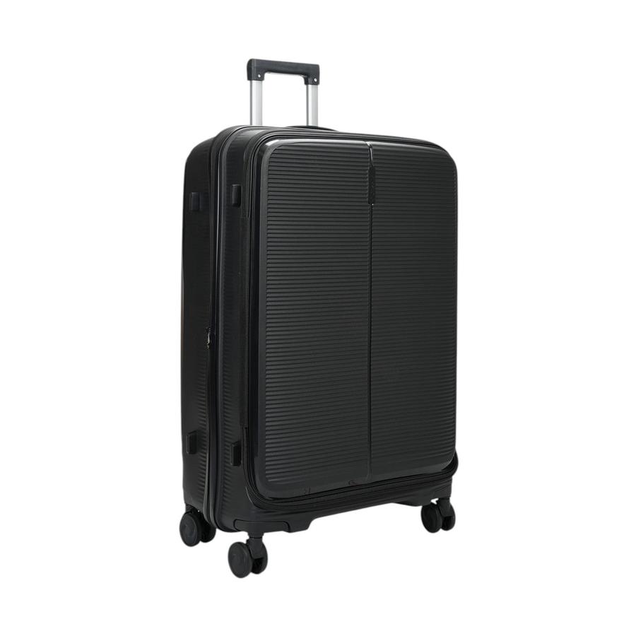 Caselite Venture 57cm, 66cm & 76cm Top Open Hardside Luggage Set Black Black